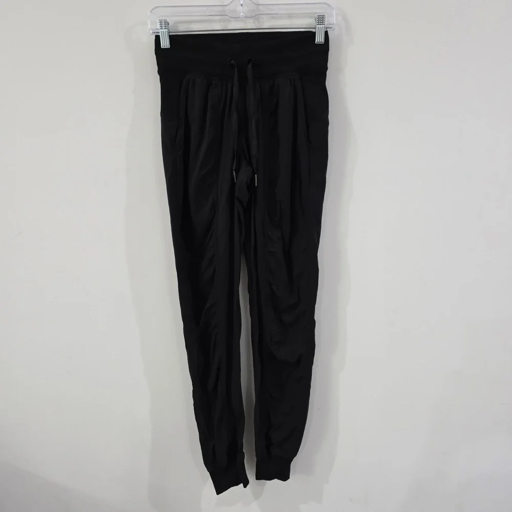 Lululemon Street To Studio Dance Pants Size 2 Black Workout Gym Athleisure